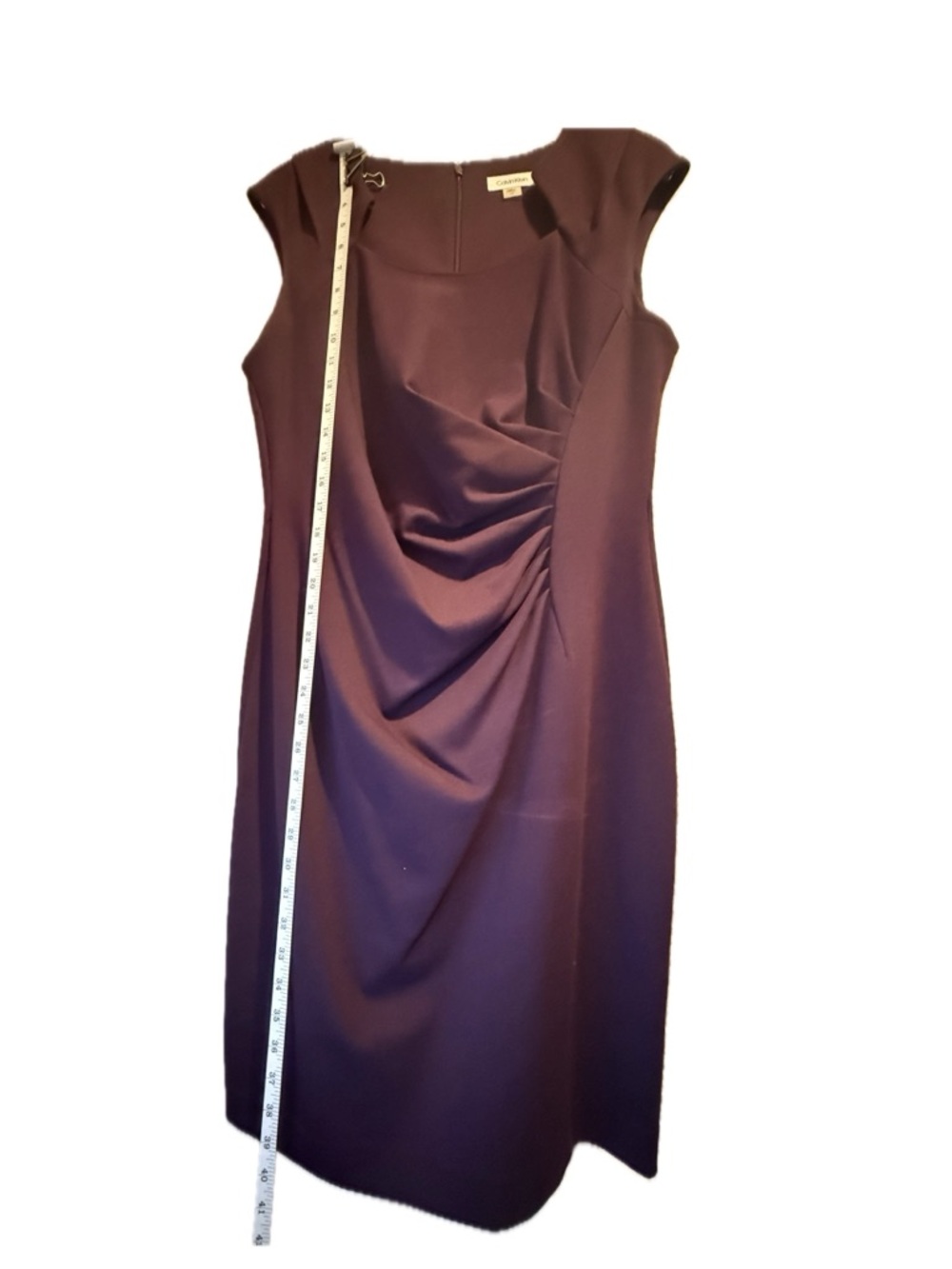 Calvin Klein Plum Cap-Sleeve Sheath Dress